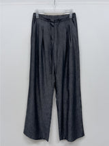 About Banding Wide Denim Pants