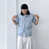 Mist Blue Double-Pocket Shirt