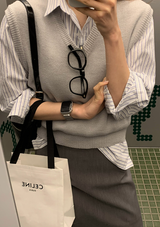 [Lè made/7,000 Sold] ルメイド ベーシック Vネック ベスト