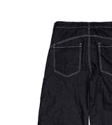 ルックファイヤーバックルバルーンワイドデニムパンツ