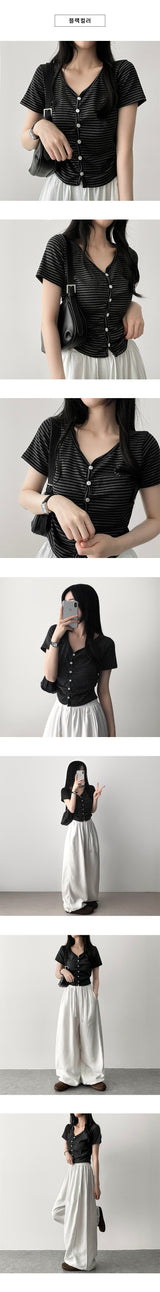 Mitte Spandex Shirring Unit Price, Short-Sleeved Cardigan