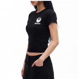 Stretch Cotton Slim Short Sleeve T-shirt Eight Ball Black