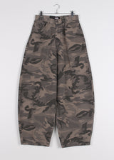 CAMO COTTON BALLOON PANTS