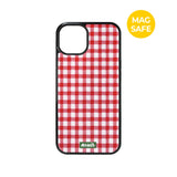 【MADE】ピクニック レッドチェック iPhoneケース [Glossy Glass/Magsafe]