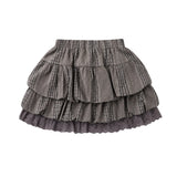 Marlene Check Tiered Mini Skirt
