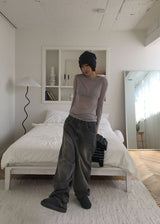 テンセル長袖Tシャツ