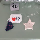 Heart polka-dot red glossy AirPods case