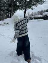 Outline Denim Balloon Pants