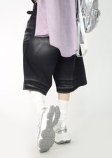 (UNISEX)ミッドナイトブラックバミューダショーツ
