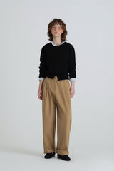 Wide pintuck pants_beige