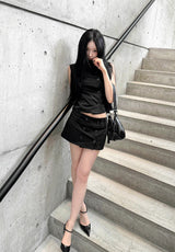 Dark Addict Button Skirt