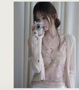 finit sheer pearl satin floor-length sk