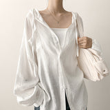 Hooded Shirt Summer Outer (2 colors)