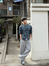 Luen incised balloon pants