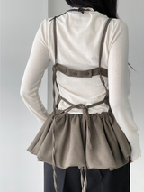 balloon strap blouse