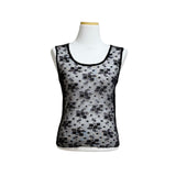 (Set/2color) Ditsy Flower Lace Layered Sleeveless Top