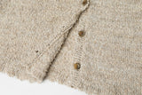 Boucle long cardigan - glitter beige