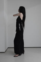 バックスラッシュデニムロングスカート