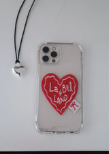 HEART LABEL PHONECASE (RED)