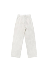 Linen belted pants_ivory