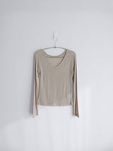 sheer v-neck tee (4c)
