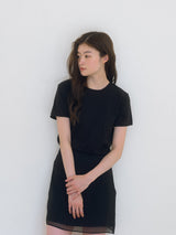ベーシックコットンTシャツ - Black