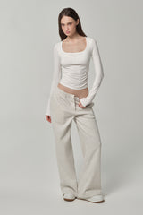 Clear Mind Square Top, White