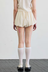 CUDDLY BALLOON SKIRT PANTS / BEIGE