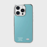 holiday epoxy bumper case (silver frame/ blue)
