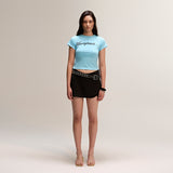 Lettering Crop Tee Sky Blue