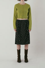 Dot frill skirt_black