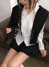 リンネスリムストライプデイリーシャツ