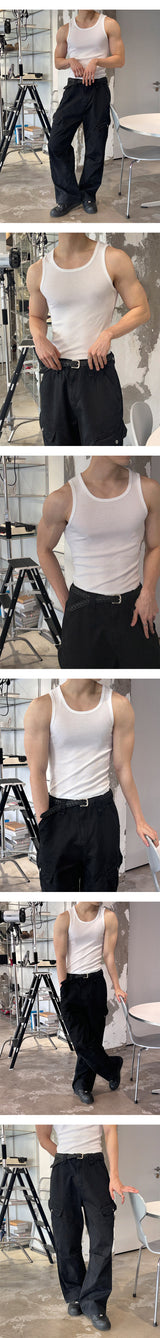 [MUSCLE FIT] Daily basic sleeveless(4color)