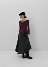 [MADE] Yusia Layered Snap Long Sleeve T-shirt