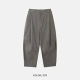 コーデュロイハーフエラスティックカーブドパンツ (4 Colors)