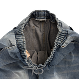  retro denim cargo pants