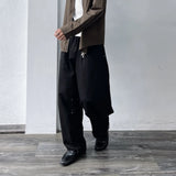 Structured Pleated Wide Pants