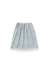 Slip satin midi skirt_skyblue