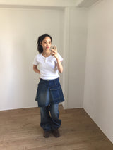 Button-Up Crewneck Short Sleeve (3color)