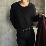 [UNISEX] ベルベットラウンドカッティングニット (4color)