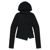 CURVED SLIM HOODIE