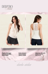 Lady Twist Back Lace Sleeveless Knitwear