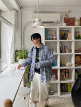 No.1221 M thin check SHIRT
