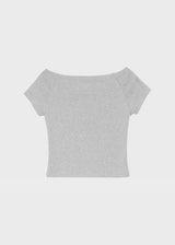 [B-BASIC] スタンダードスリムオフショルダー半袖Tシャツ (2 SIZE)