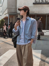 [1+1] コア ベーシック Uネック ロングスリーブ Tシャツ