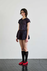 MINI HEART TWO WAY BLOUSE / NAVY