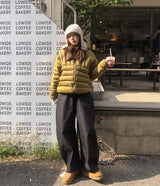 ベンズヘリンボーンカーブドバルーンデニムパンツ