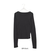 Celinet Slim Fit Color Layered Long Sleeve Tee