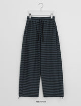 Kikam Stripe Banding Wide Brushed Pants