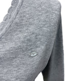 Ethereal Soft Edge Frill Ribbon Strap Long Sleeve Knit Cardigan (3 Colors)